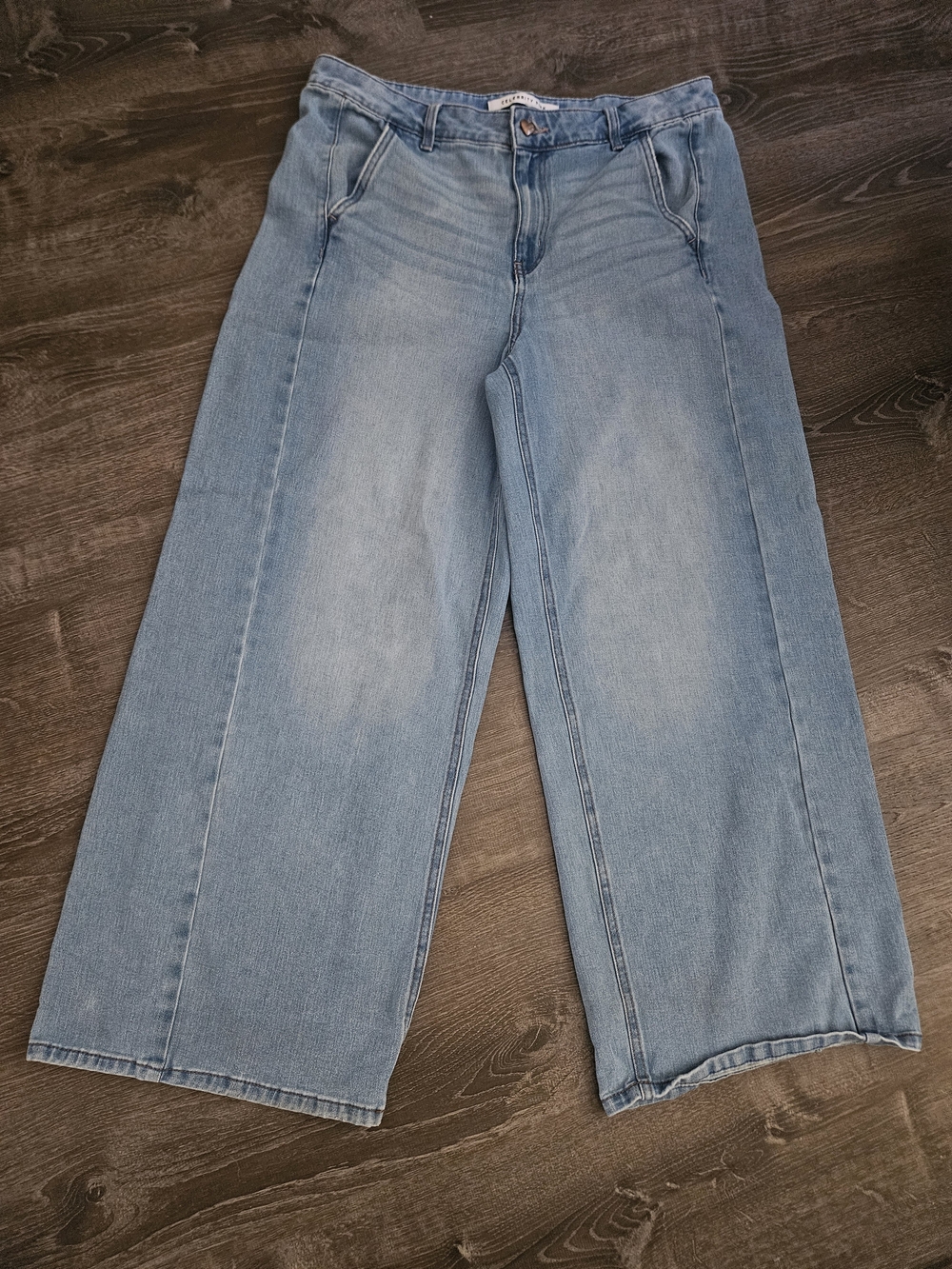 Light Blue Wide-Leg Women’s Jeans Junior Plus Size 15/32